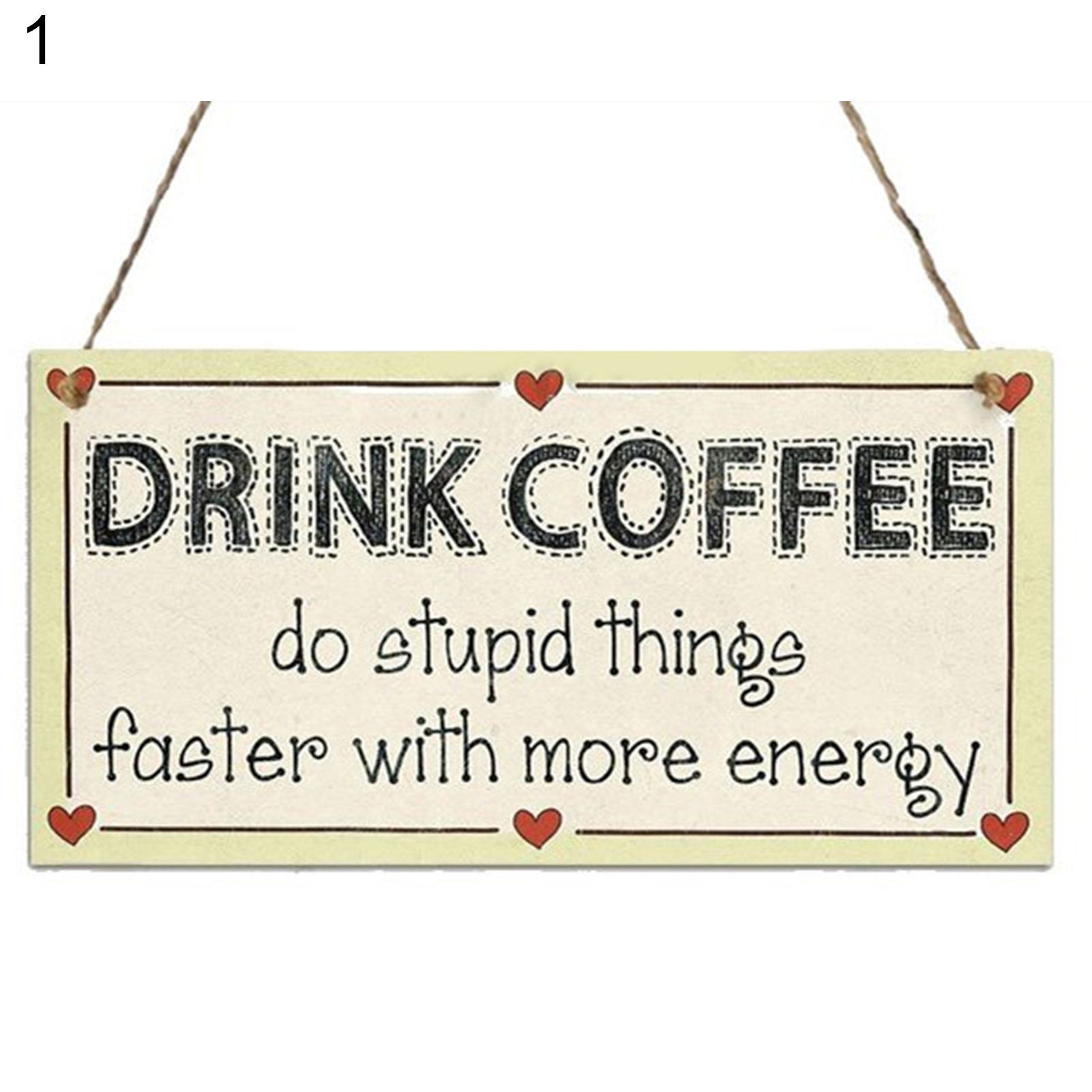 Sign Plaque Decorative Coffee Elements Door Pendant