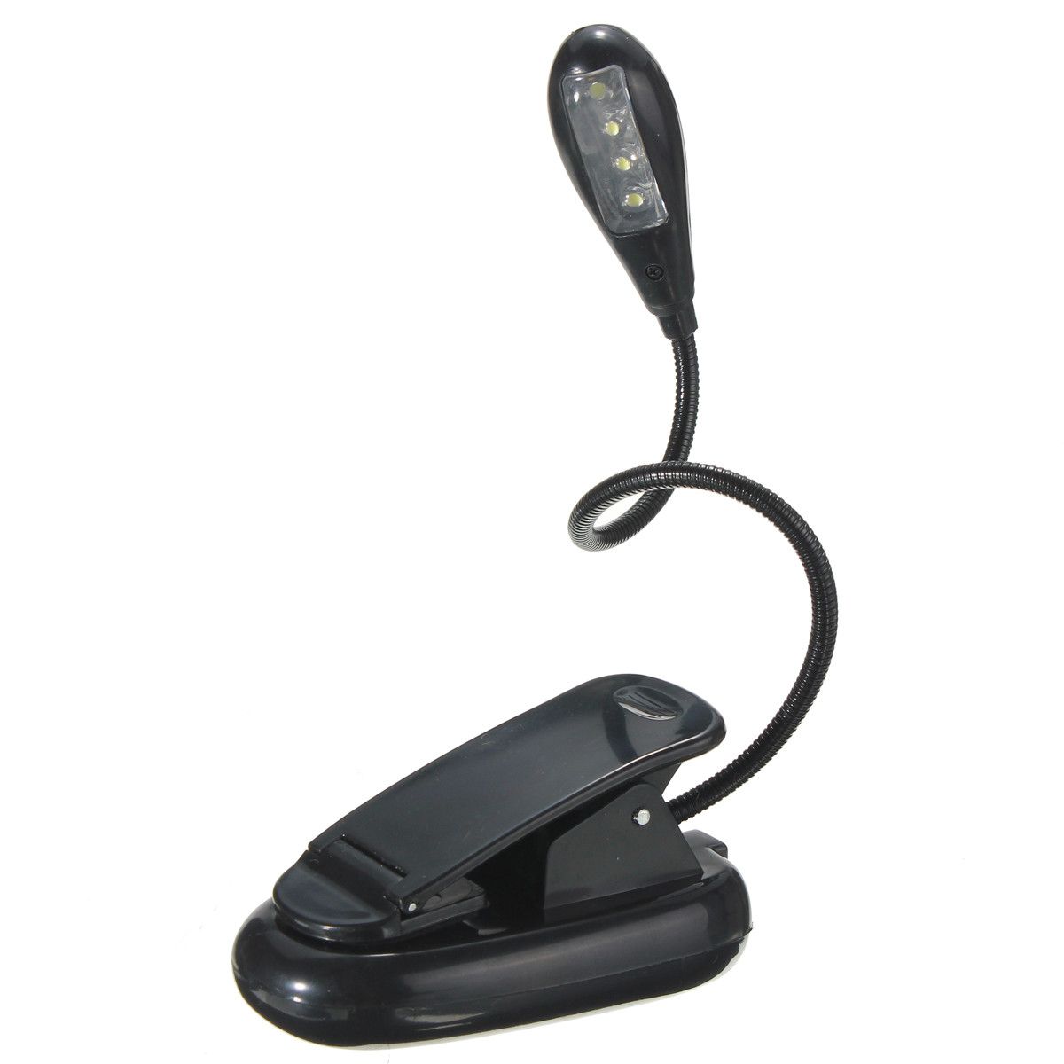 Decoration Life 4 LEDs Reading Light LED Clip Flexible Reading Lamp 6000K USB Charge for Reading / Working/ Studying/ Resting