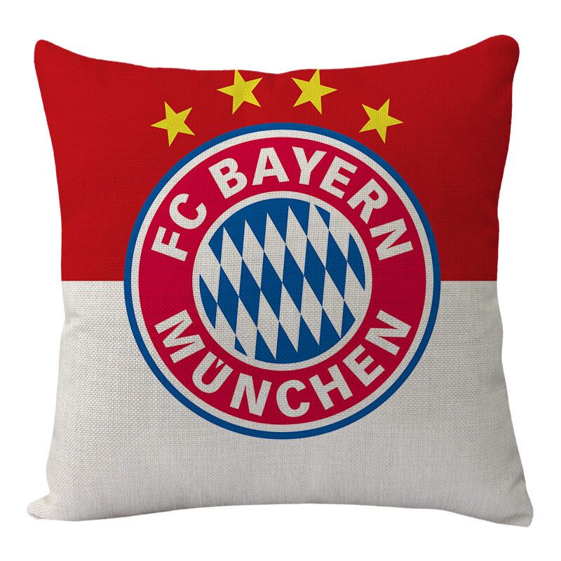 45*45cm European Football Team Logo Cushion Cover Pillowcase Cotton Pillow Cover