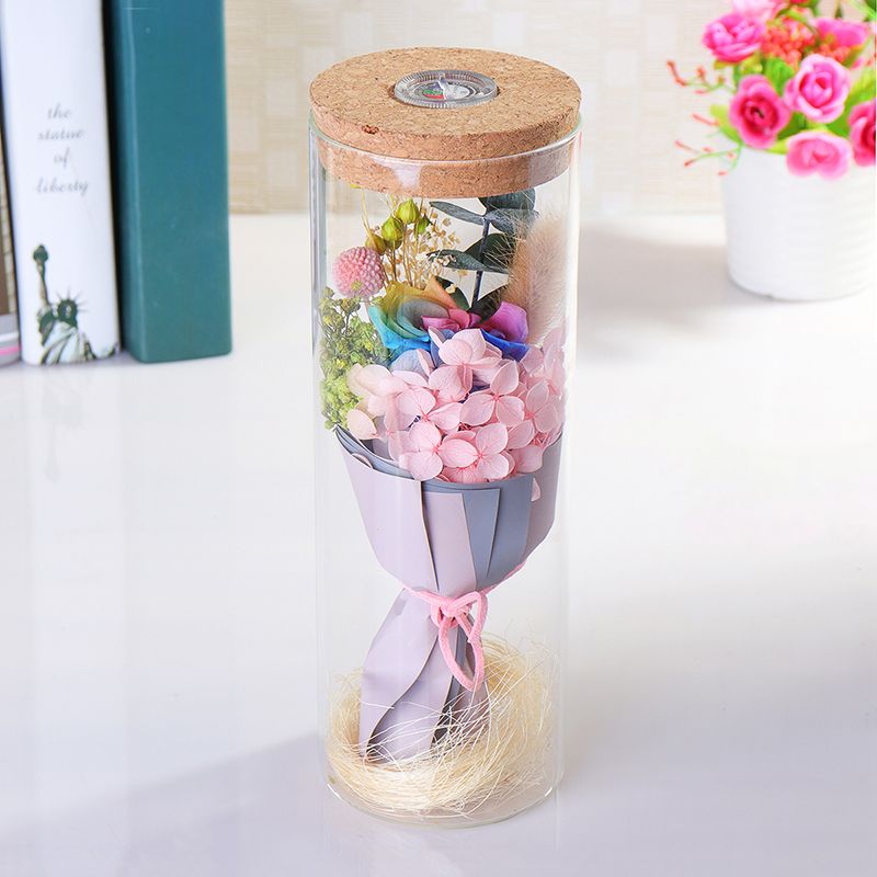 Decorate Your Life  Flower Bottle Light with Remote Control Night Light Bloom LED Rose Bottle Lamp