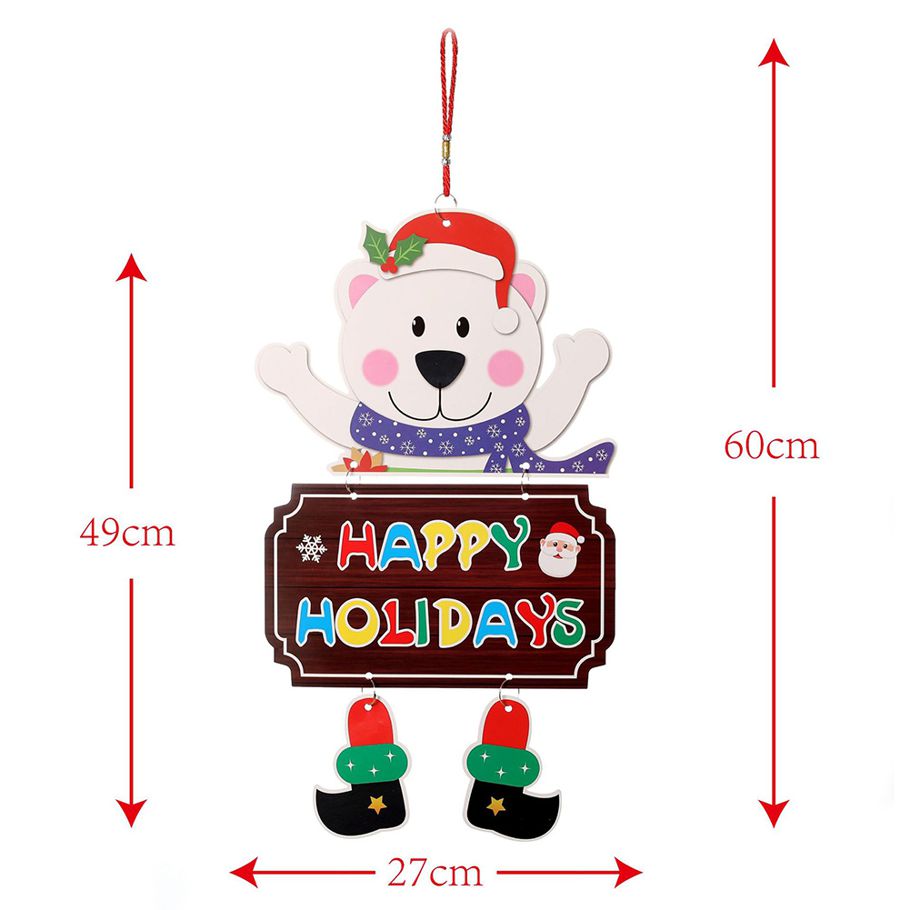 GC Merry Christmas  Ornaments Pendant Santa Claus Snowman Hanging New Year Eve Party Christmas Kids Gifts specification:santa claus