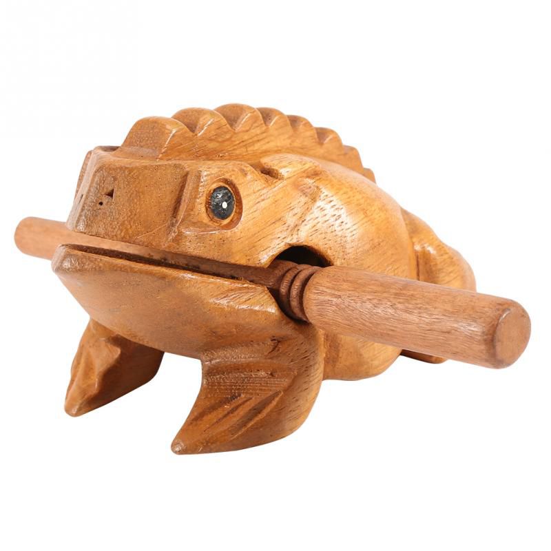 Thailand Traditional Craft Wooden Lucky Frog Croaking Musical Instrument Home Office Decorative Miniatures op Lucky Gifts