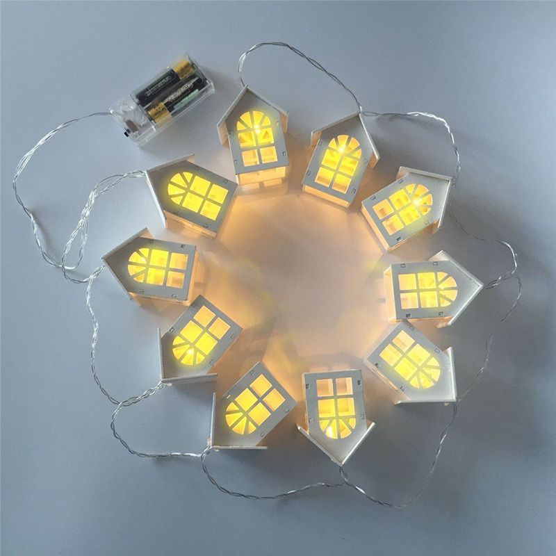 Lamps Warm House Shaped LED String Light Home Living Room Bedroom Decoration Light Creative LED Strip Light