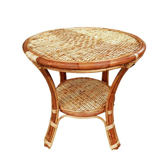 Cane Exclusive Round Tea Table - Rattan Handicrafted Complete TEA TABLE [ Cane And Crafted ]