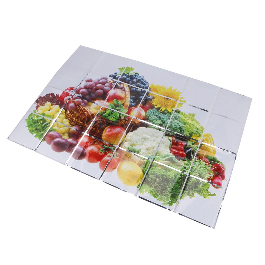 3Pcs 60X90cm Wallpaper Kitchen Decor Anti Oil Self Adhesive Tile Wall Paper Sticker Patterns:Fruits