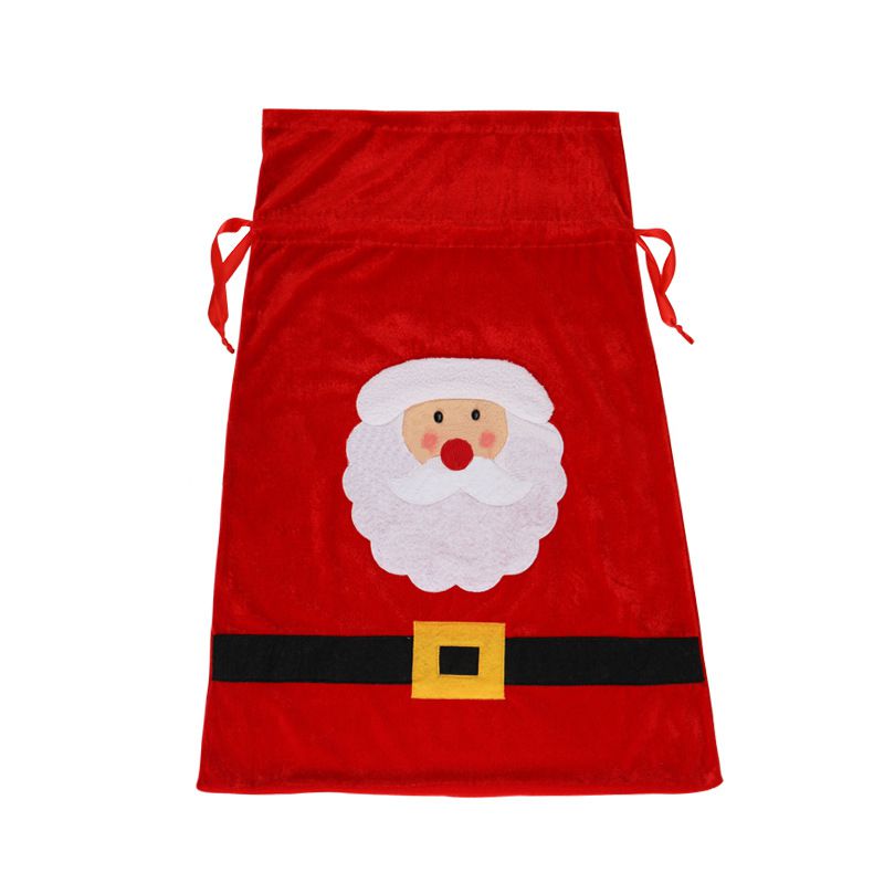 Cute Large Xmas Present Bags Santa Drawstring Bags Christmas Candy Treat Bags for Christmas Decorations