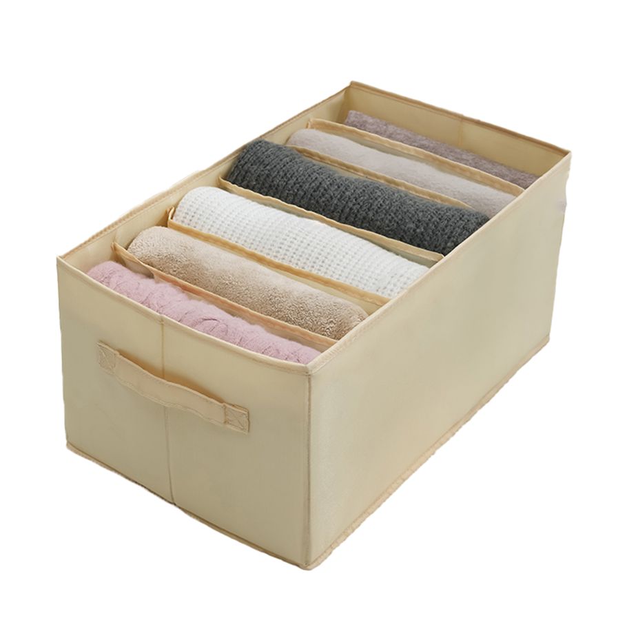 Dust-proof Side Handle Clothes Storage Box Fabric Multi-layer Multi-purpose Clothes Storage Case for Home