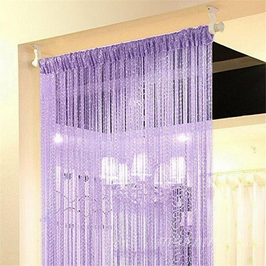 OIMG Beaded Flash Tassel Shiny String Curtain Door Room Window Divider Home Decor