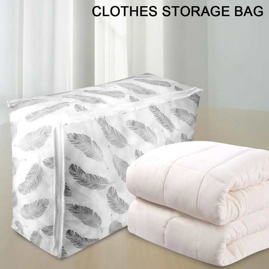 Large Foldable Storage Bag Clothes Blanket Quilt Closet Organizer Box Pouches LJ