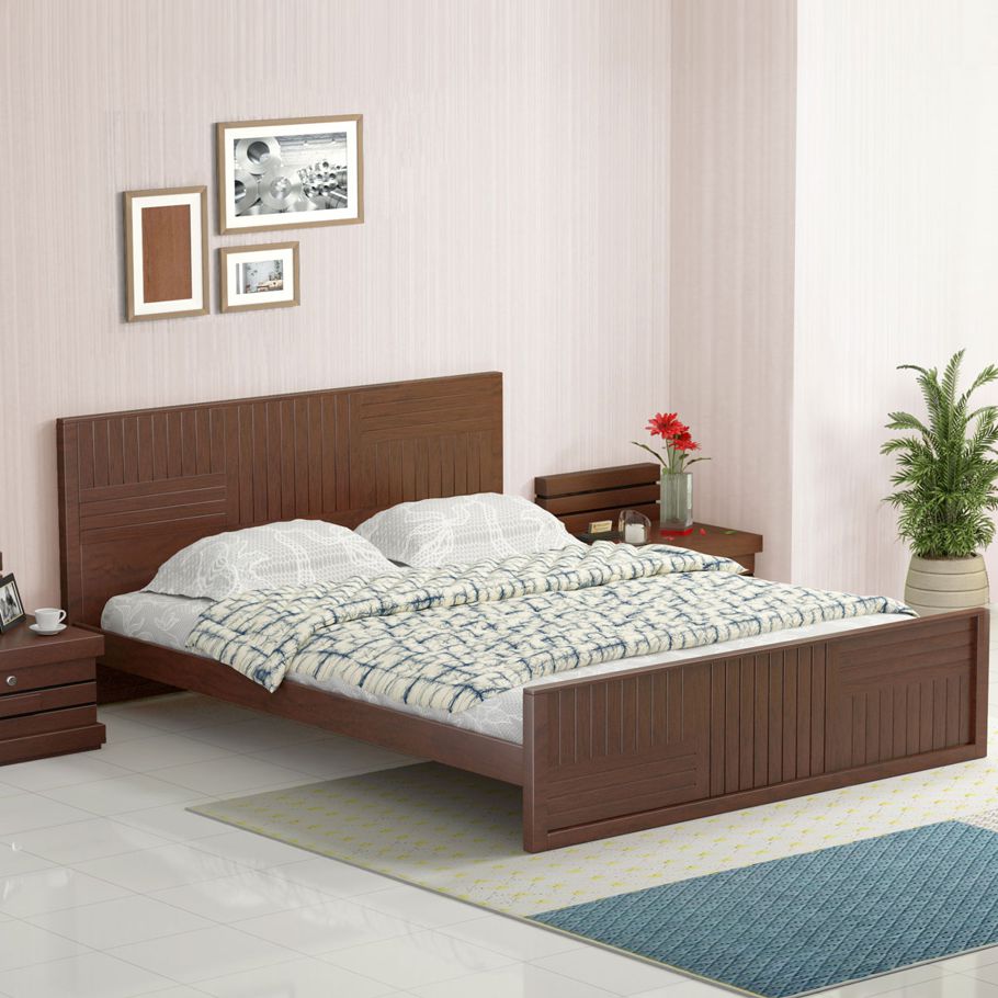 Engineered Wood Modern Bed Lacquer Polish Best Quality (Model: BED110)
