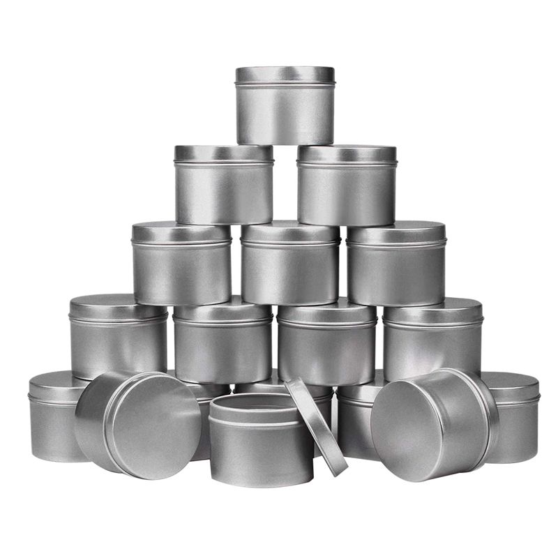 Durable 18 Piece Candle Tin , 4 Oz, Candle Containers for DIY Candle Making,Candle Container,Handmade Candle Making Tools