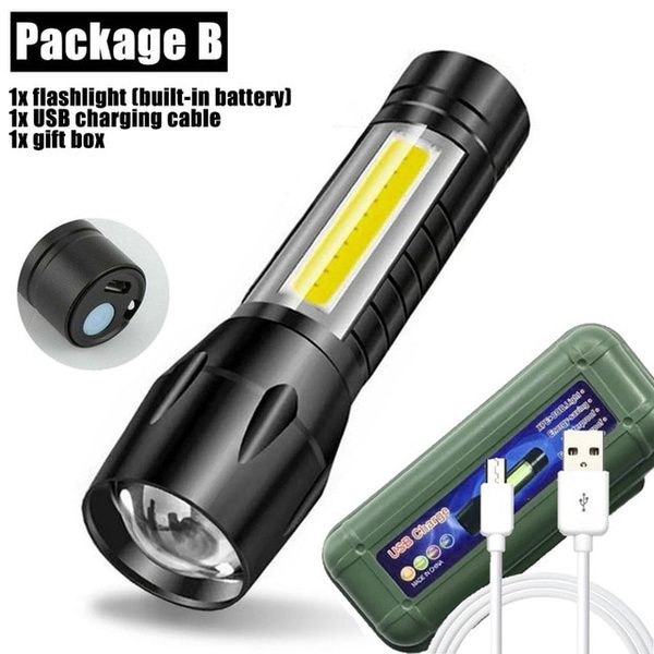 Rechargeable Mini Hot Clip System Flash Light-Zoomabale - Light - Light