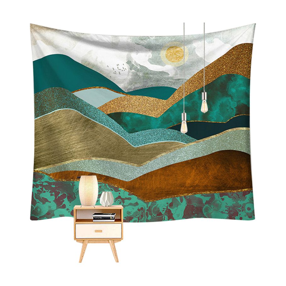Sunset Landscape Printed Polyester Wall Hanging Tapestry Carpet Bedspread Decor
