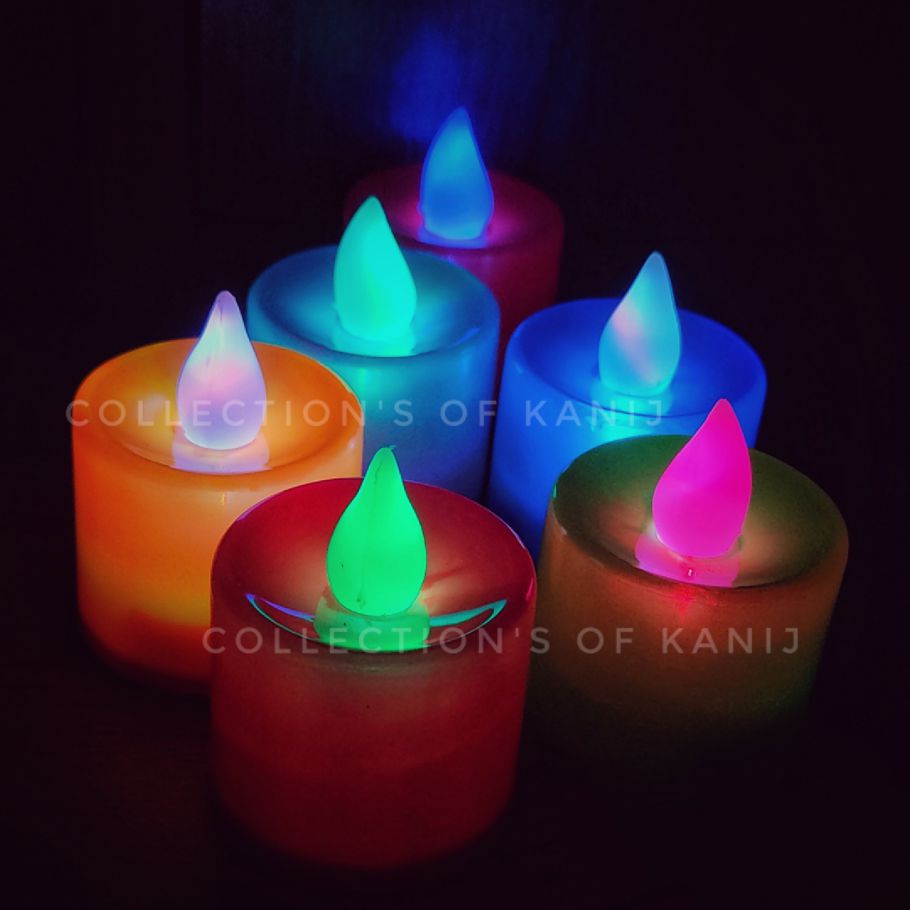 LED Candle Lights Multicolor 6 Pieces