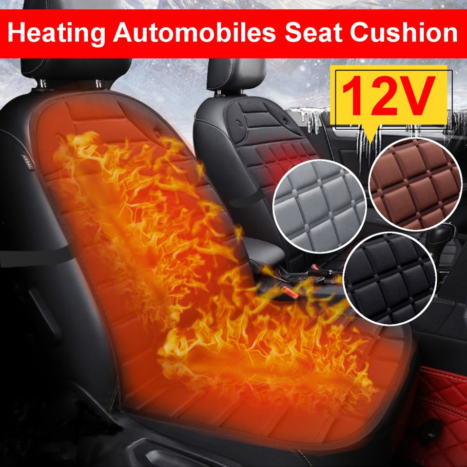 Heated Car Seat Chair Cushion 12V Heating Warmer Pad Hot Cover
