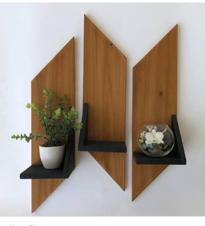 Wall Flower Vash With hanger, Multi-functional Wall Rack, Single Wall Hanging  Stand , Craft Item Making Alternative Wooden , Use As Drowing Room ,Kitchen Room .Side Of Door Etc.