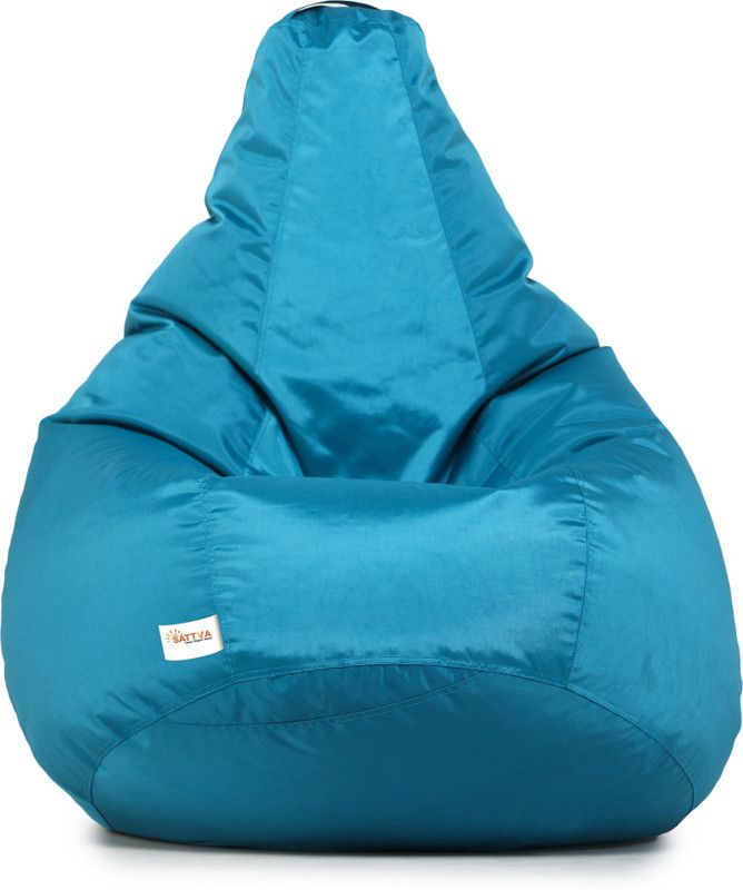 Sattva XXXL Tear Drop Bean Bag Cover (Without Beans)  (Blue)