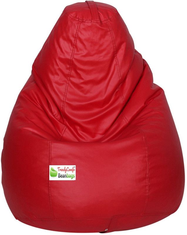 TrendyComfo XXL Chair Bean Bag Cover (Without Beans)  (Red)
