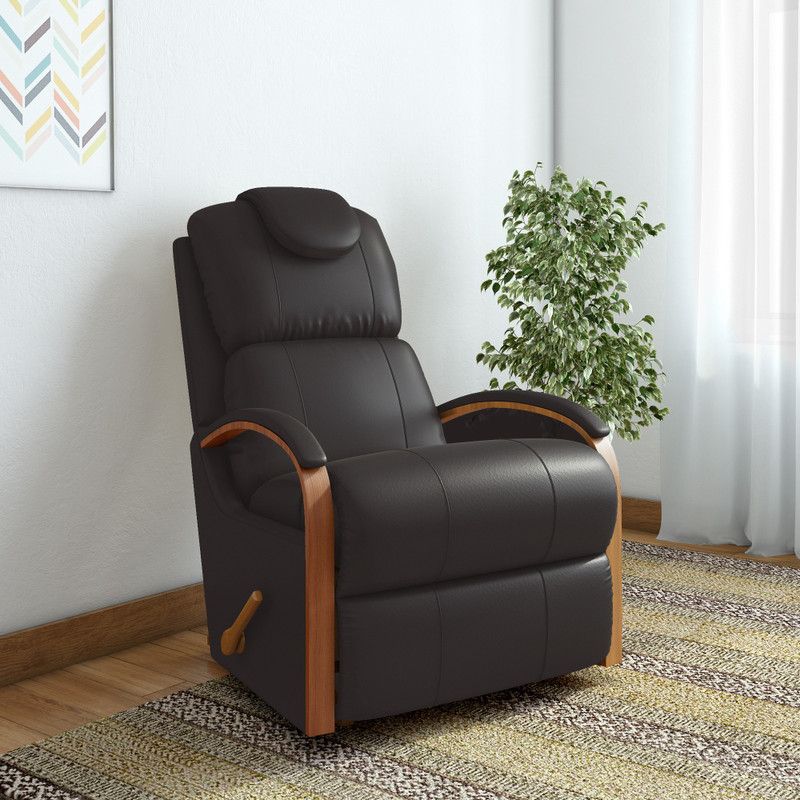 La-Z-Boy Harbortown Leatherette Manual Rocker Recliners Recliner  (Finish Color - Brown, Knock Down)