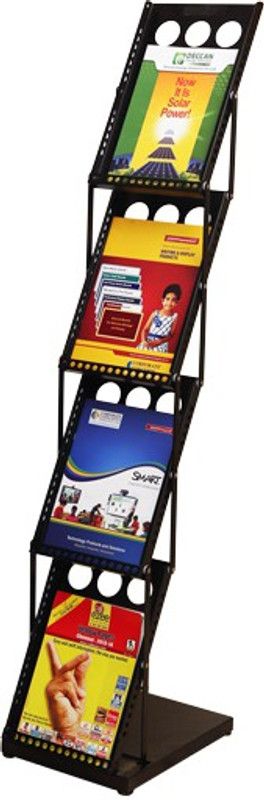 Indoh Lite Floor Standing Magazine Holder  (Black, Steel, DIY(Do-It-Yourself))
