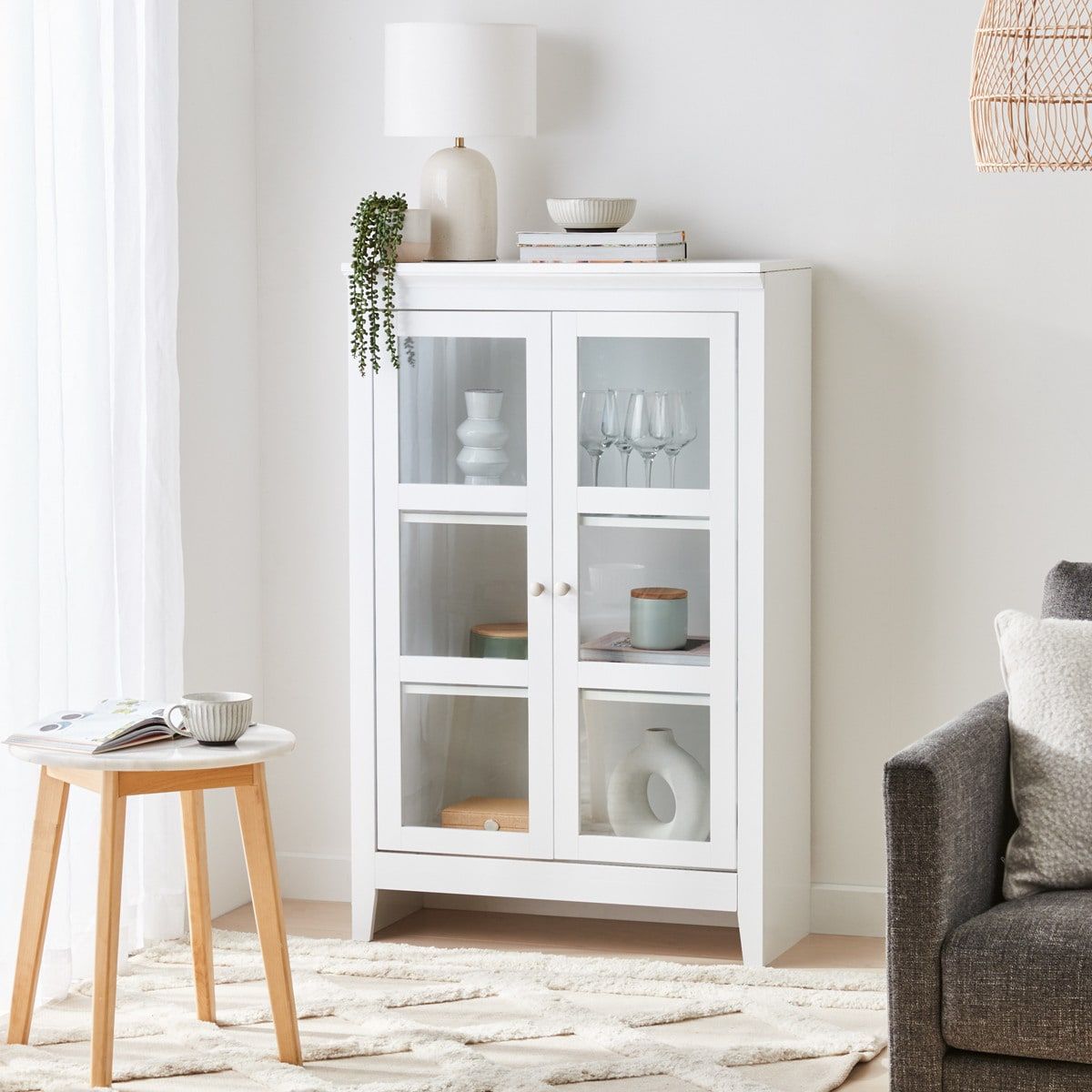 Hamptons Short Cabinet - White