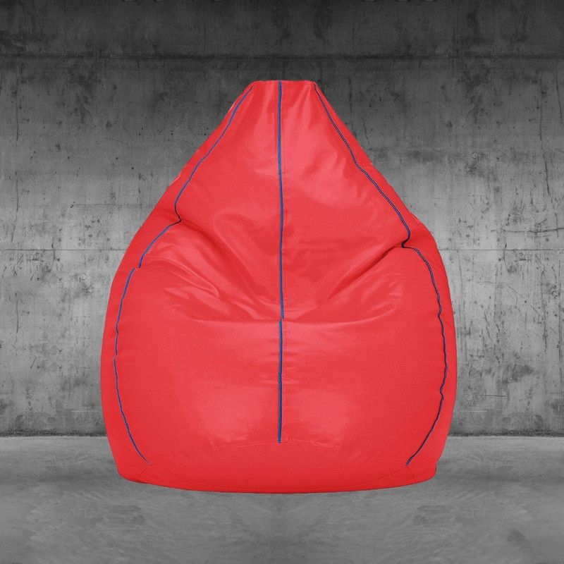 Gunj XL Tear Drop Bean Bag Cover (Without Beans)  (Red)
