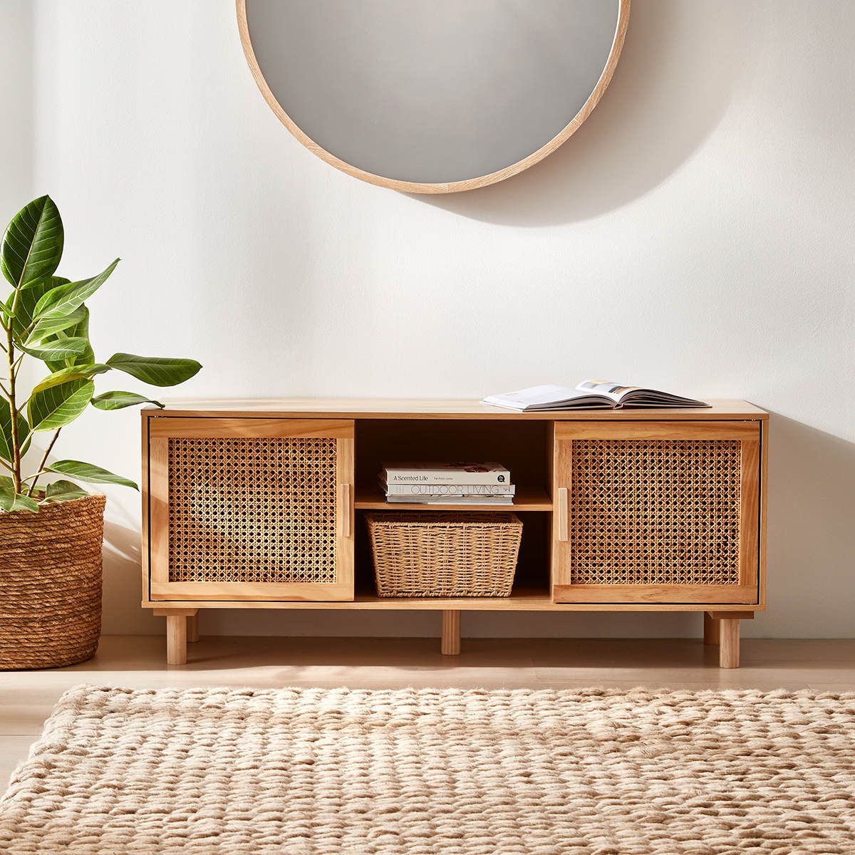 Rattan Entertainment Unit