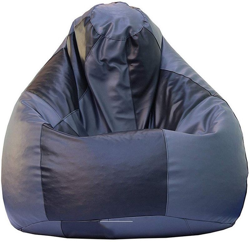 Devogue XXL Tear Drop Bean Bag Cover (Without Beans)  (Silver)