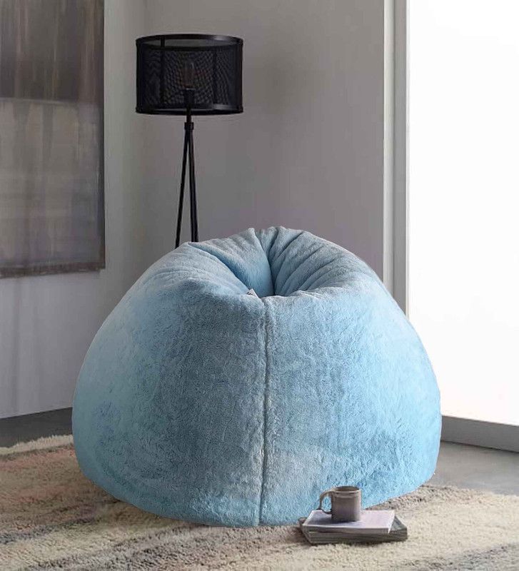 mollismoons XXXL Chair Bean Bag Cover (Without Beans)  (Purple)