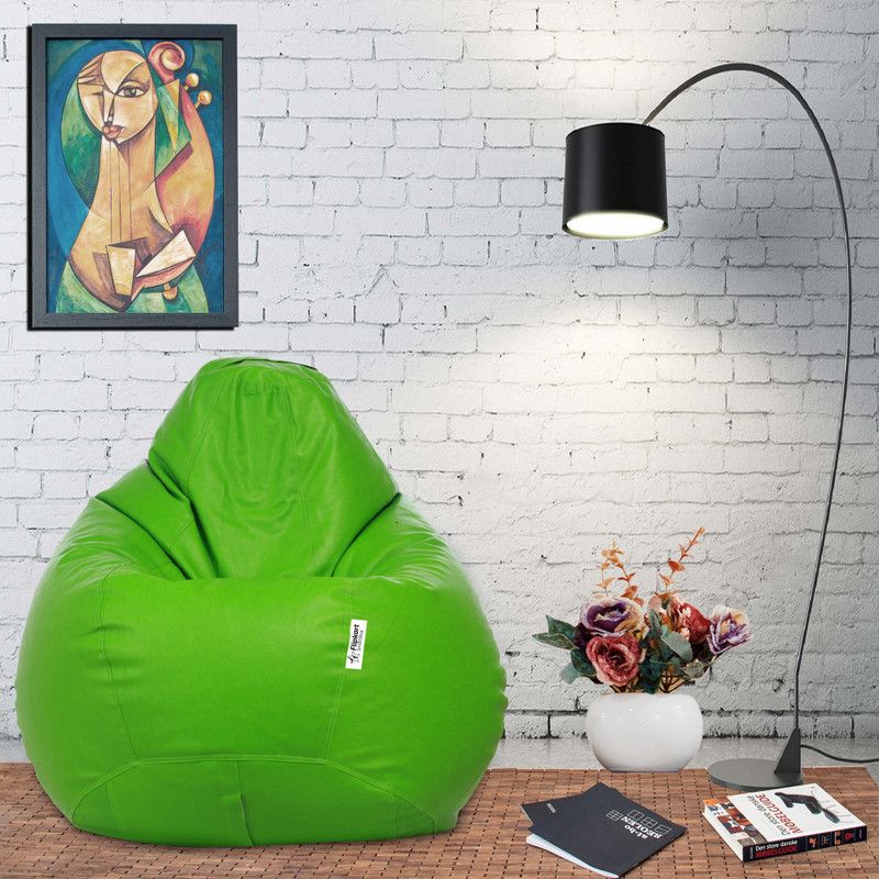 Flipkart SmartBuy XXXL Tear Drop Bean Bag Cover (Without Beans)  (Green)