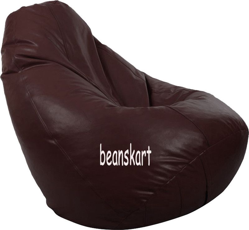 Beanskart XXXL Tear Drop Bean Bag Cover (Without Beans)  (Brown)