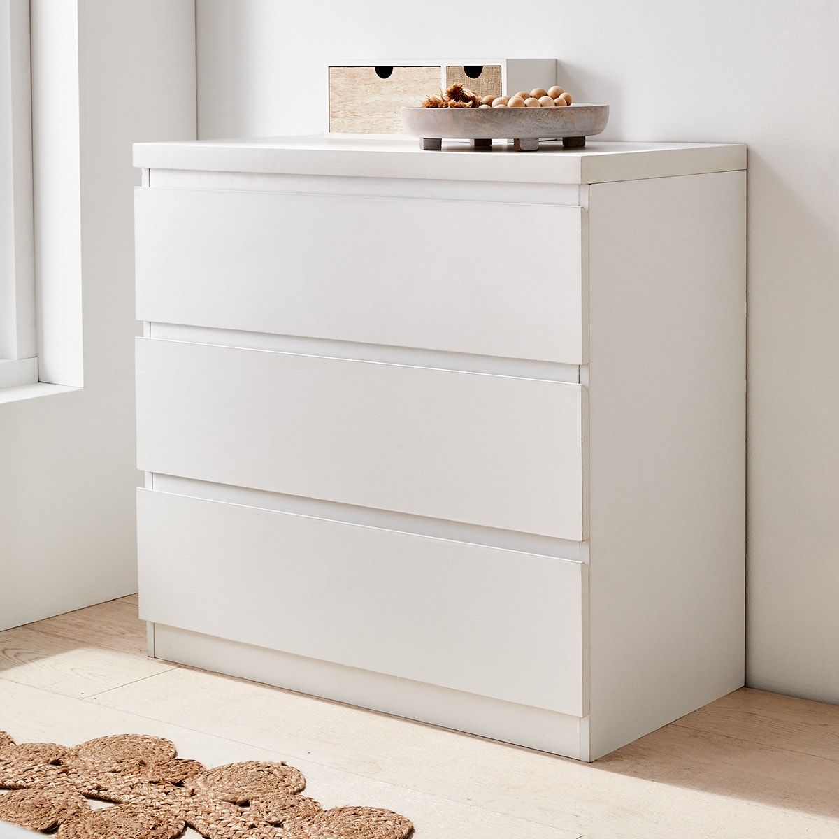 3 Drawer - White