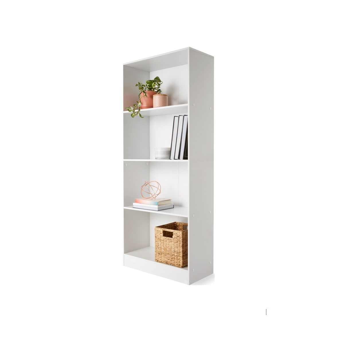 4 Tier Bookshelf White