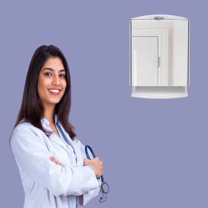 URBAN CHOICE Saffire First-Aid, Washbasin Mirror, Fully Recessed Medicine Cabinet  (Rectangle)