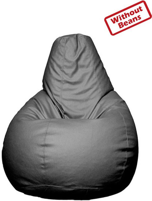 Rockyard XL Tear Drop Bean Bag Cover (Without Beans)  (Black)
