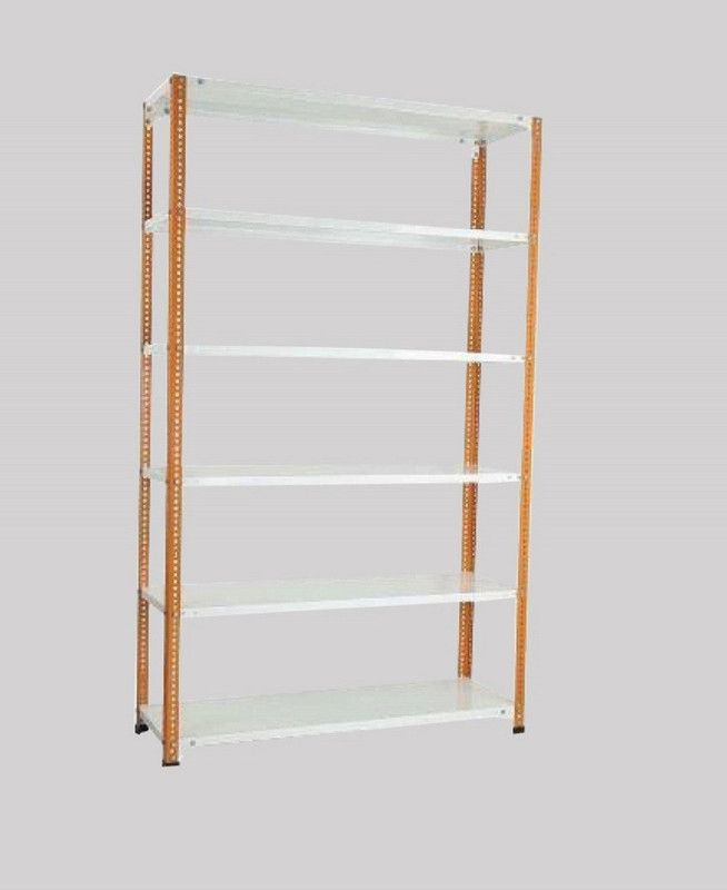 Spacious Heavy Duty Luggage Rack with Extra weight capacity in per shelves 20gauge shv 14gauge Angle Dimension 15X36X79 6shv (Color Orange angle ivoy shv ). Luggage Rack