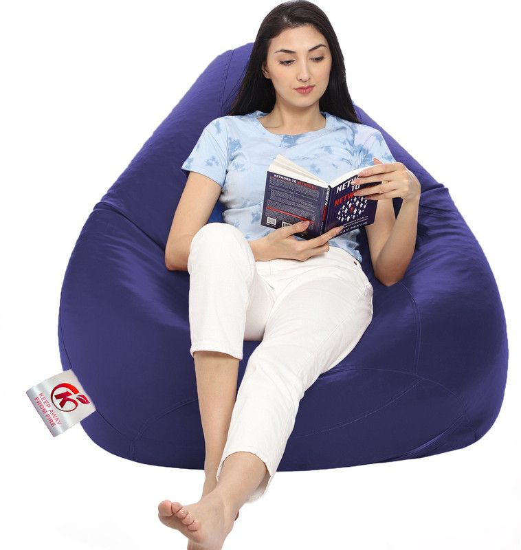 AVVANTO XXXL Tear Drop Bean Bag Cover (Without Beans)  (Clear)