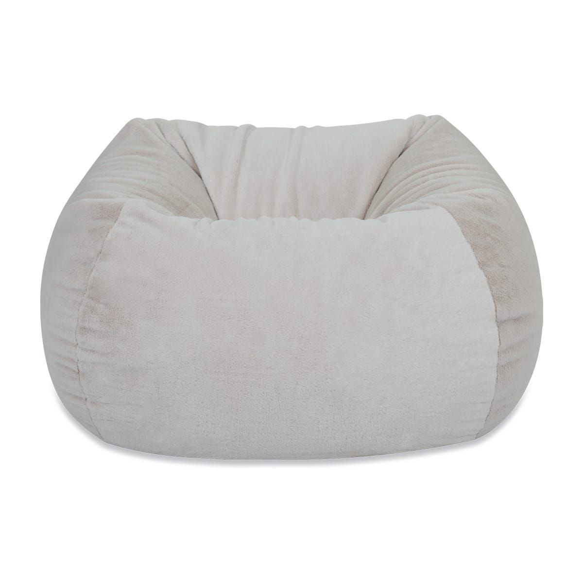 Natural Faux Fur Bean Bag