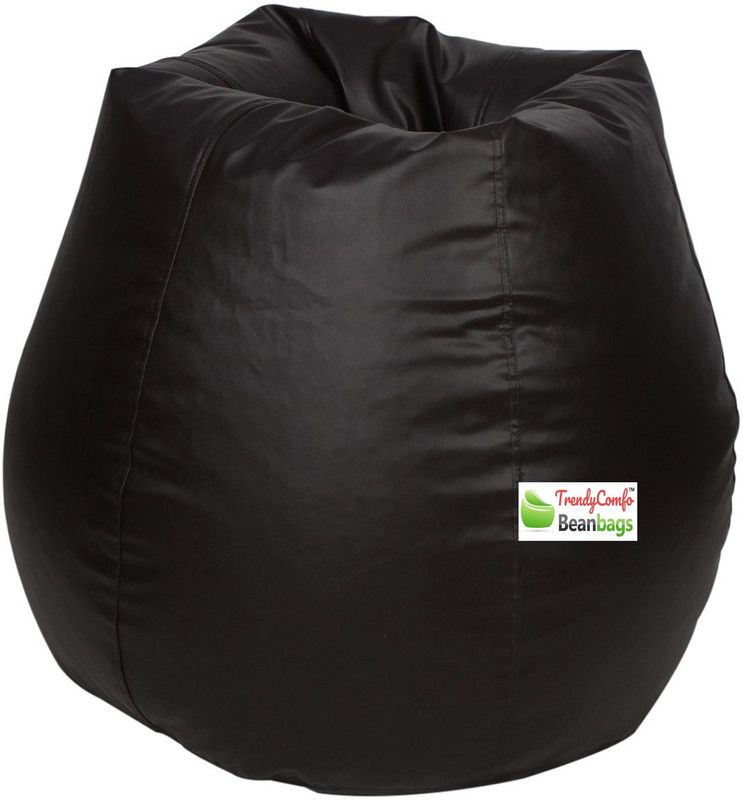 TrendyComfo XXXL Chair Bean Bag Cover (Without Beans)  (Black)