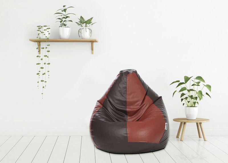 Flipkart Perfect Homes Studio XL Tear Drop Bean Bag Cover (Without Beans)  (Tan, Brown)