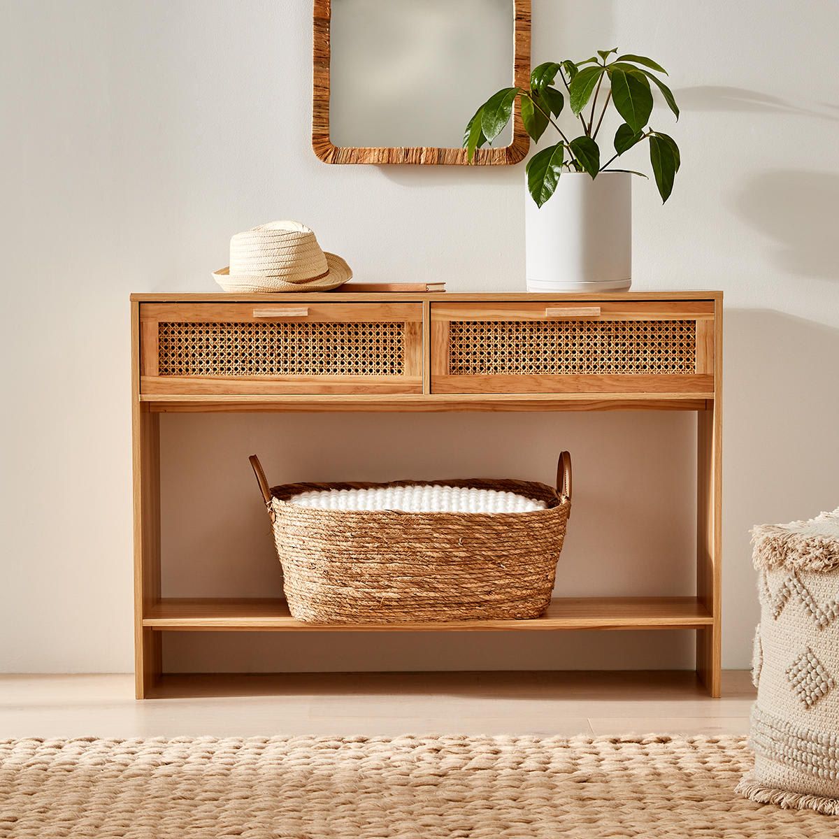 Rattan Hall Table