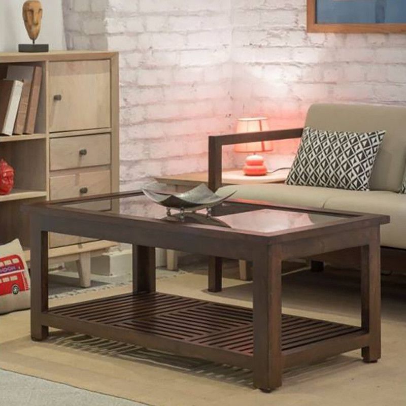 The Jaipur Living Claire Solid Wood Coffee Table  (Finish Color - Honey Brown, DIY(Do-It-Yourself))