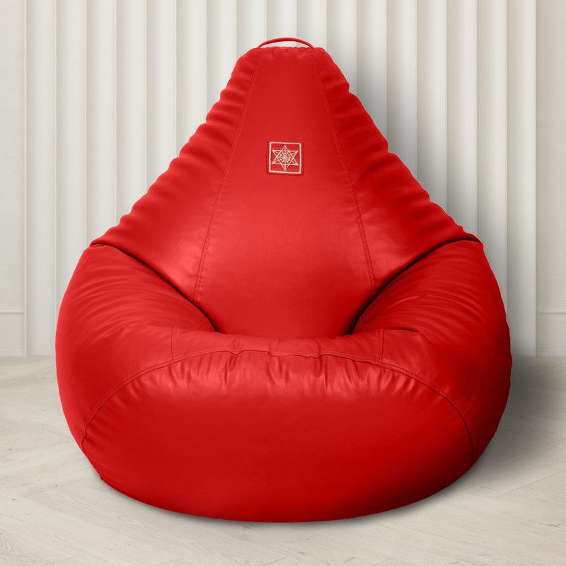 vPLANET XXXL Tear Drop Bean Bag Cover (Without Beans)  (Red)