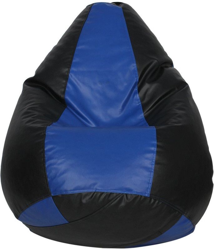 Nexis Sundry XXL Tear Drop Bean Bag Cover (Without Beans)  (Blue, Black)