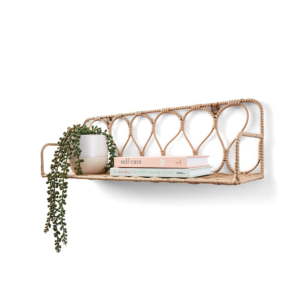 Woven Shelf Rattan Look