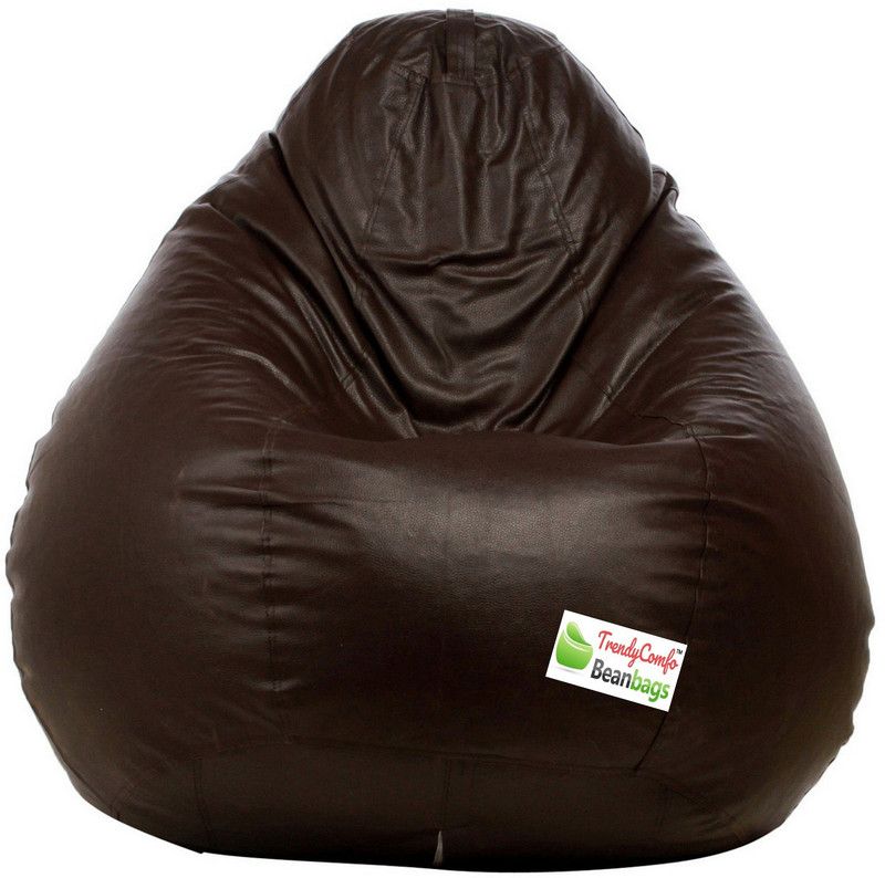 TrendyComfo Large Chair Bean Bag Cover (Without Beans)  (Brown)