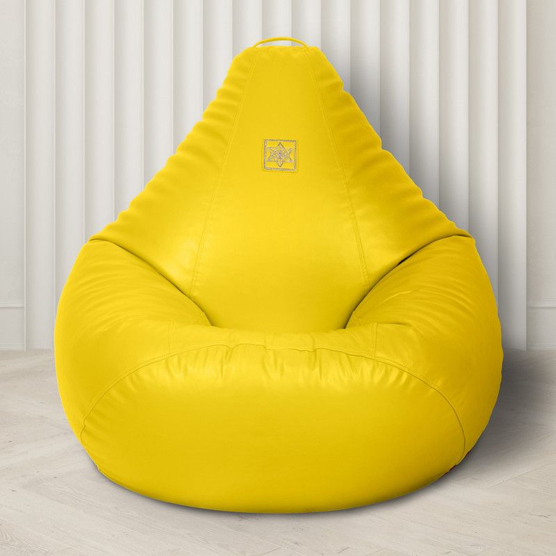 vPLANET XXL Tear Drop Bean Bag Cover (Without Beans)  (Yellow)