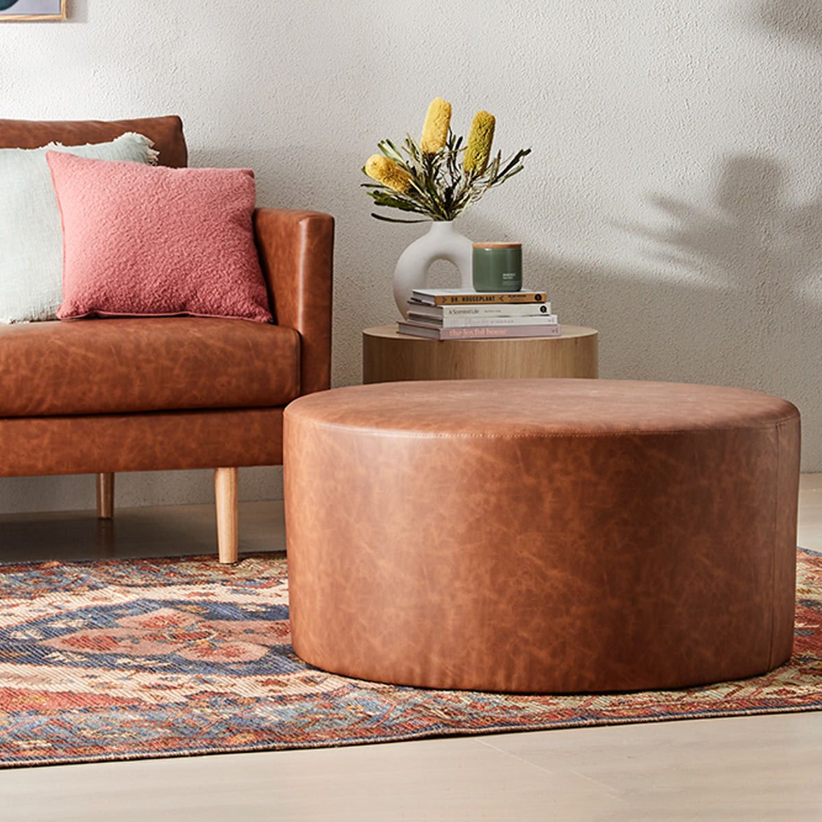 Large Tan Ottoman