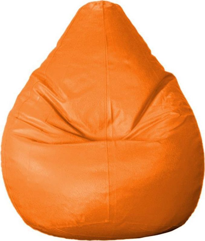 CaddyFull Large Teardrop Bean Bag With Bean Filling  (Orange)
