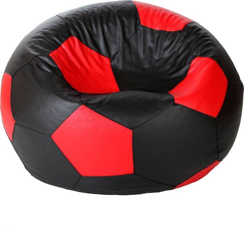Homez Decor XL Chair Bean Bag Cover (Without Beans)  (Red)
